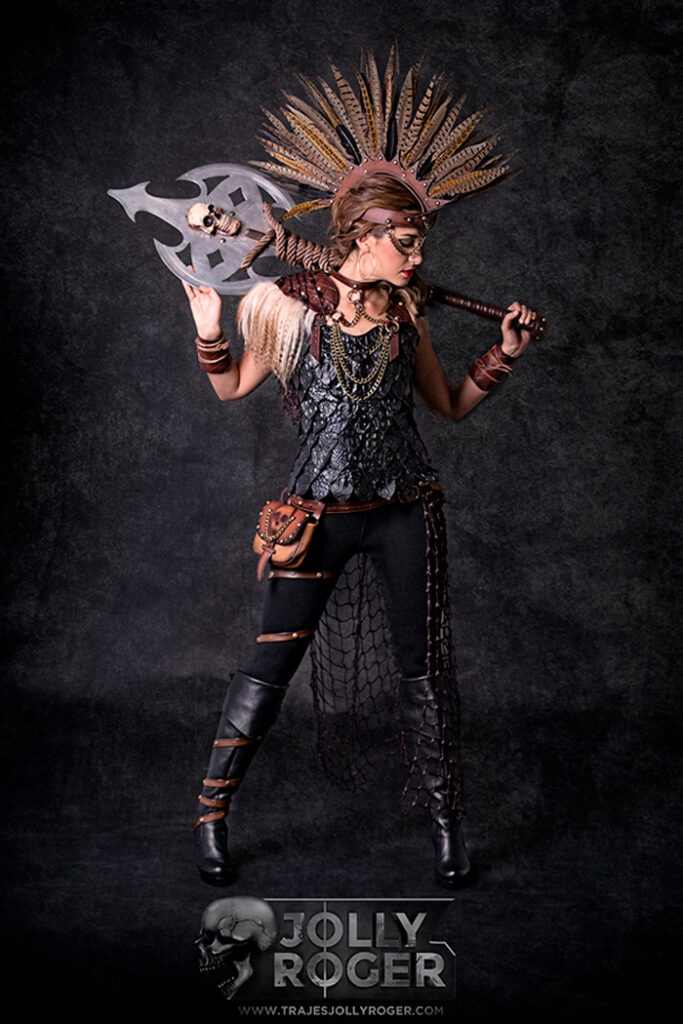 valkiria | traje de pirata para mujer en alquiler para fiestas de moros y cristianos | trajes jolly roger | petrer