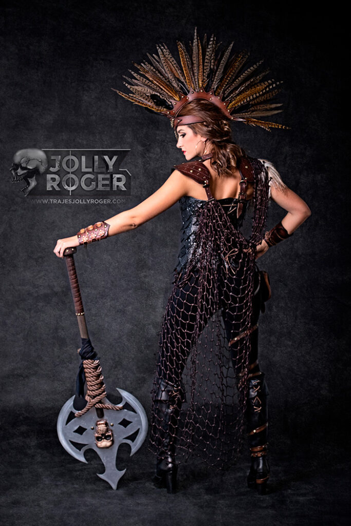 valkiria | traje de pirata para mujer en alquiler para fiestas de moros y cristianos | trajes jolly roger | petrer