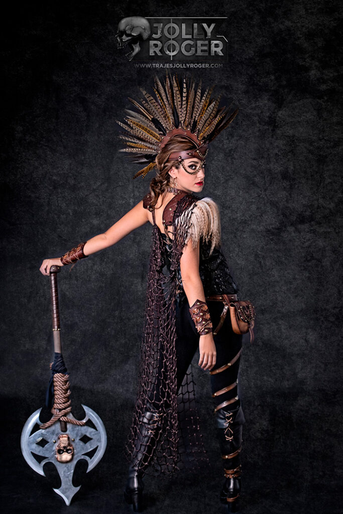 valkiria | traje de pirata para mujer en alquiler para fiestas de moros y cristianos | trajes jolly roger | petrer