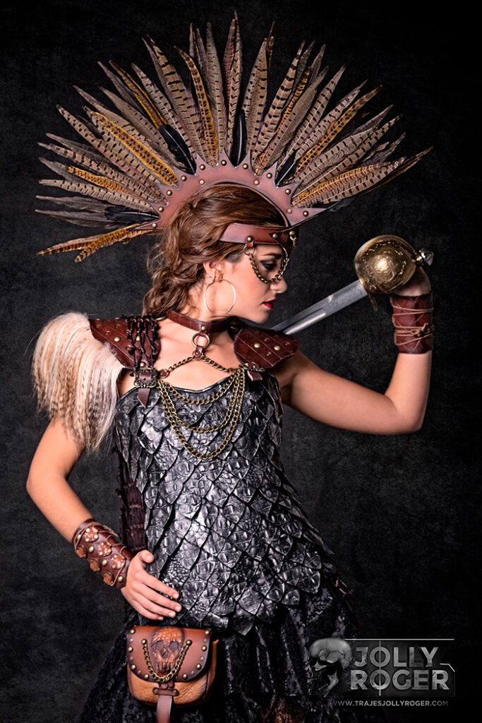 valkiria | traje de pirata para mujer en alquiler para fiestas de moros y cristianos | trajes jolly roger | petrer