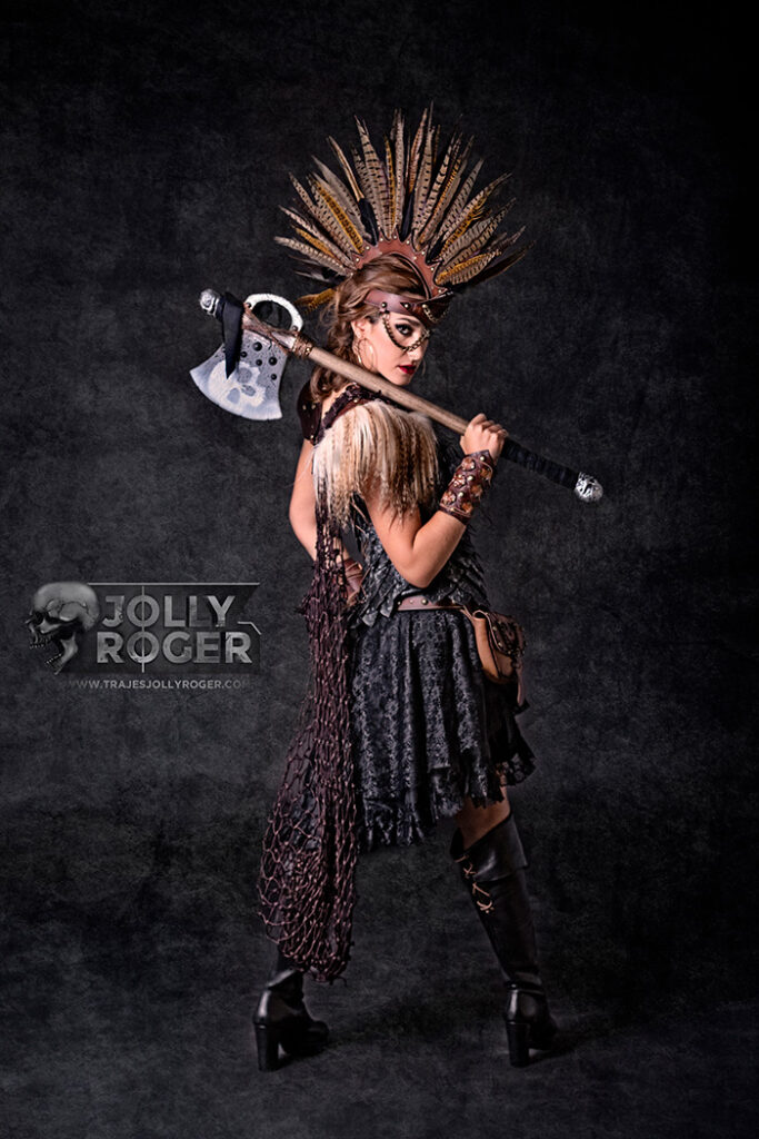 valkiria | traje de pirata para mujer en alquiler para fiestas de moros y cristianos | trajes jolly roger | petrer