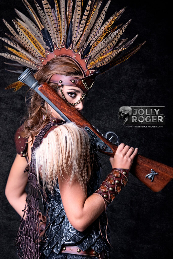 valkiria | traje de pirata para mujer en alquiler para fiestas de moros y cristianos | trajes jolly roger | petrer
