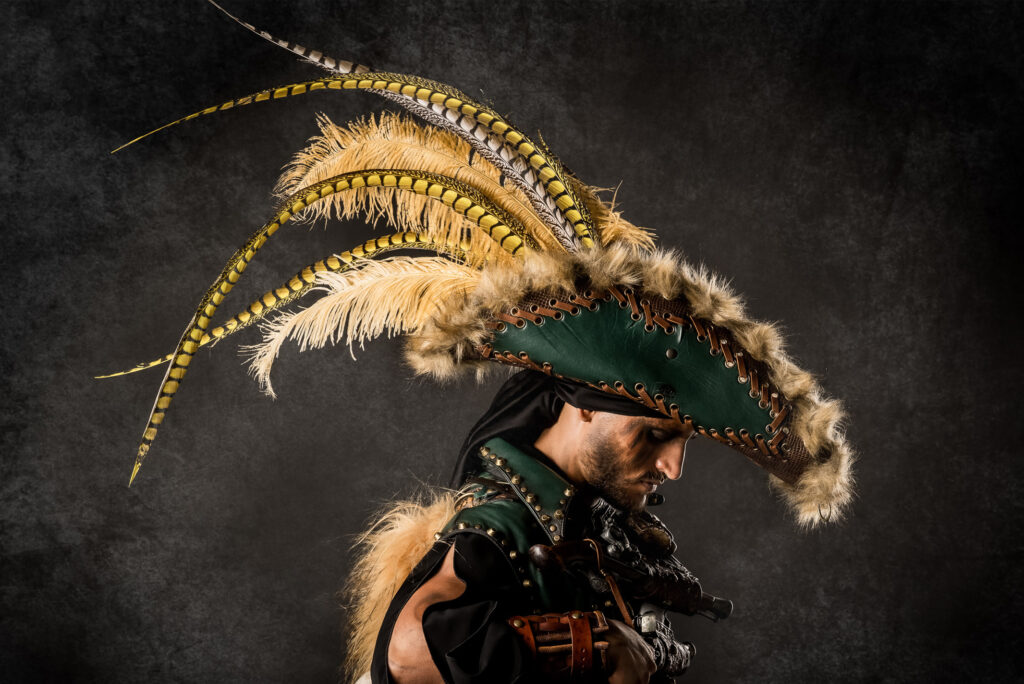 anne y benjamin | trajes de pirata para hombre y mujer en alquiler para fiestas de moros y cristianos | trajes para cargos, abanderadas y capitanes | trajes jolly roger | petrer
