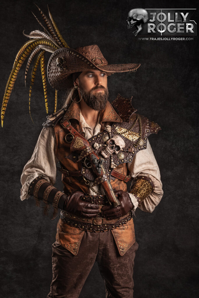 lauren y charles | trajes de pirata para hombre y mujer en alquiler para fiestas de moros y cristianos | trajes para cargos, abanderadas y capitanes | trajes jolly roger | petrer